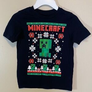 MAD Engine Black Minecraft Creeper Holiday Tee